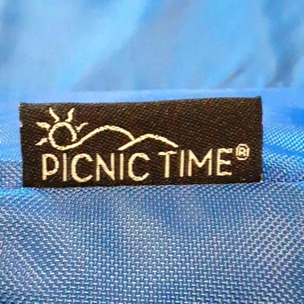 Picnic Time Blue Fold-up Insulated Tote - Picture 2 of 4